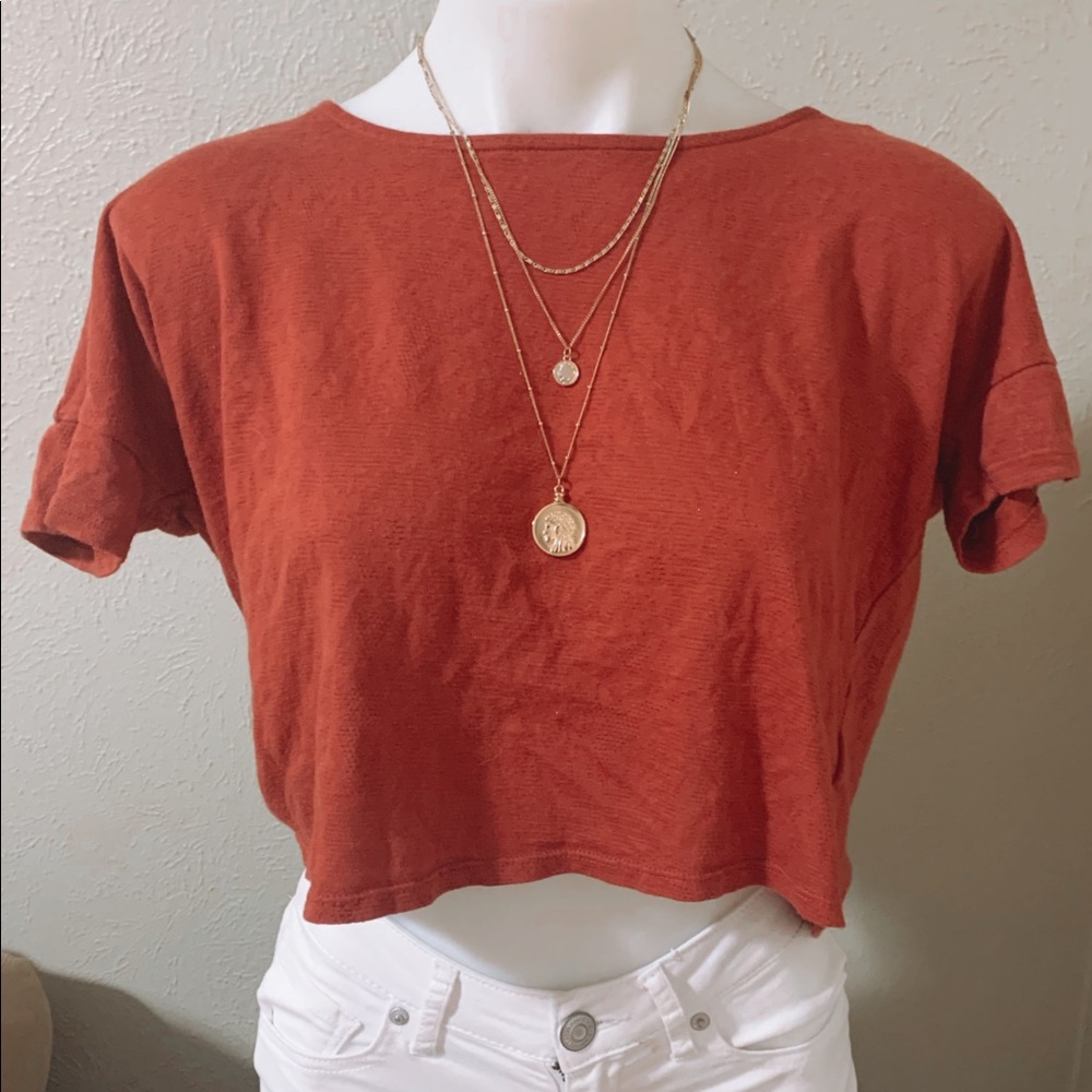 red crop top